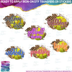 (041-06-1U Softball Leopard Team Name Mom Family Custom Text
