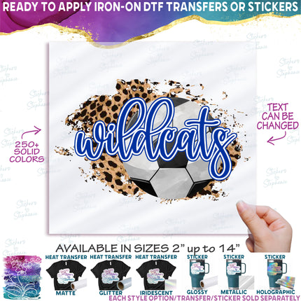 (s334-C4) Soccer Leopard Team Mascot Family Mom Custom Text