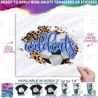 (s334-C4) Soccer Leopard Team Mascot Family Mom Custom Text