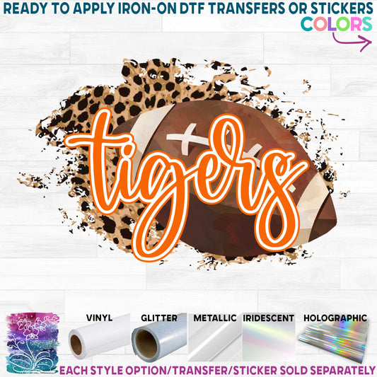 (s334-C5) Football Leopard Team Name Mom Custom Text