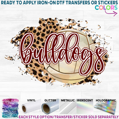 (s334-C6) Volleyball Leopard Mom Team Name Custom Text