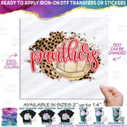 (s334-C6) Volleyball Leopard Mom Team Name Custom Text