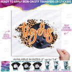 (s334-C8) Bowling Leopard Team Name Mom Family Custom Text
