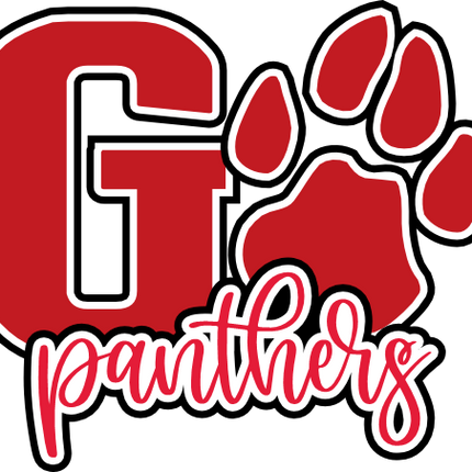 (334-02-A) Go Panthers Team Name Leopard Print