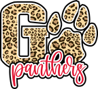 (s334-2A) Go Panthers Team Name Leopard Print
