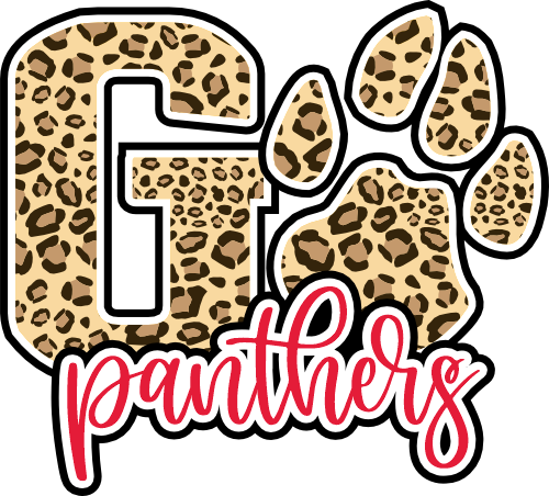 (334-02-A) Go Panthers Team Name Leopard Print
