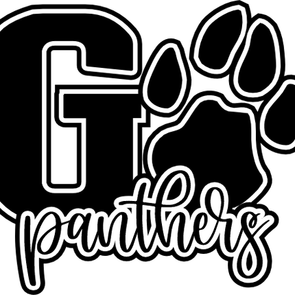 (334-02-A) Go Panthers Team Name Leopard Print