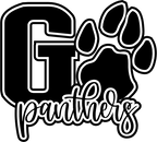 (s334-2A) Go Panthers Team Name Leopard Print
