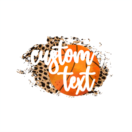 (s334-C3) Basketball Leopard Team Mom Custom Text