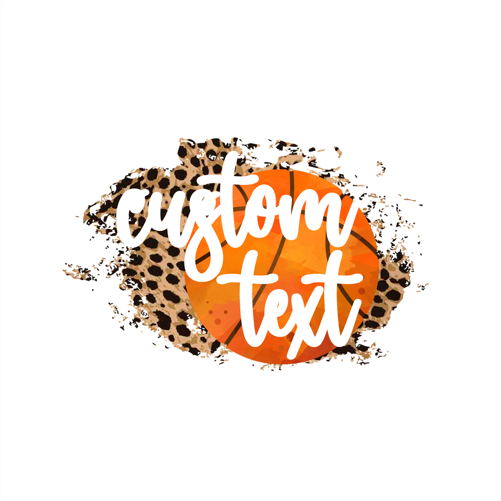 (s334-C3) Basketball Leopard Team Mom Custom Text