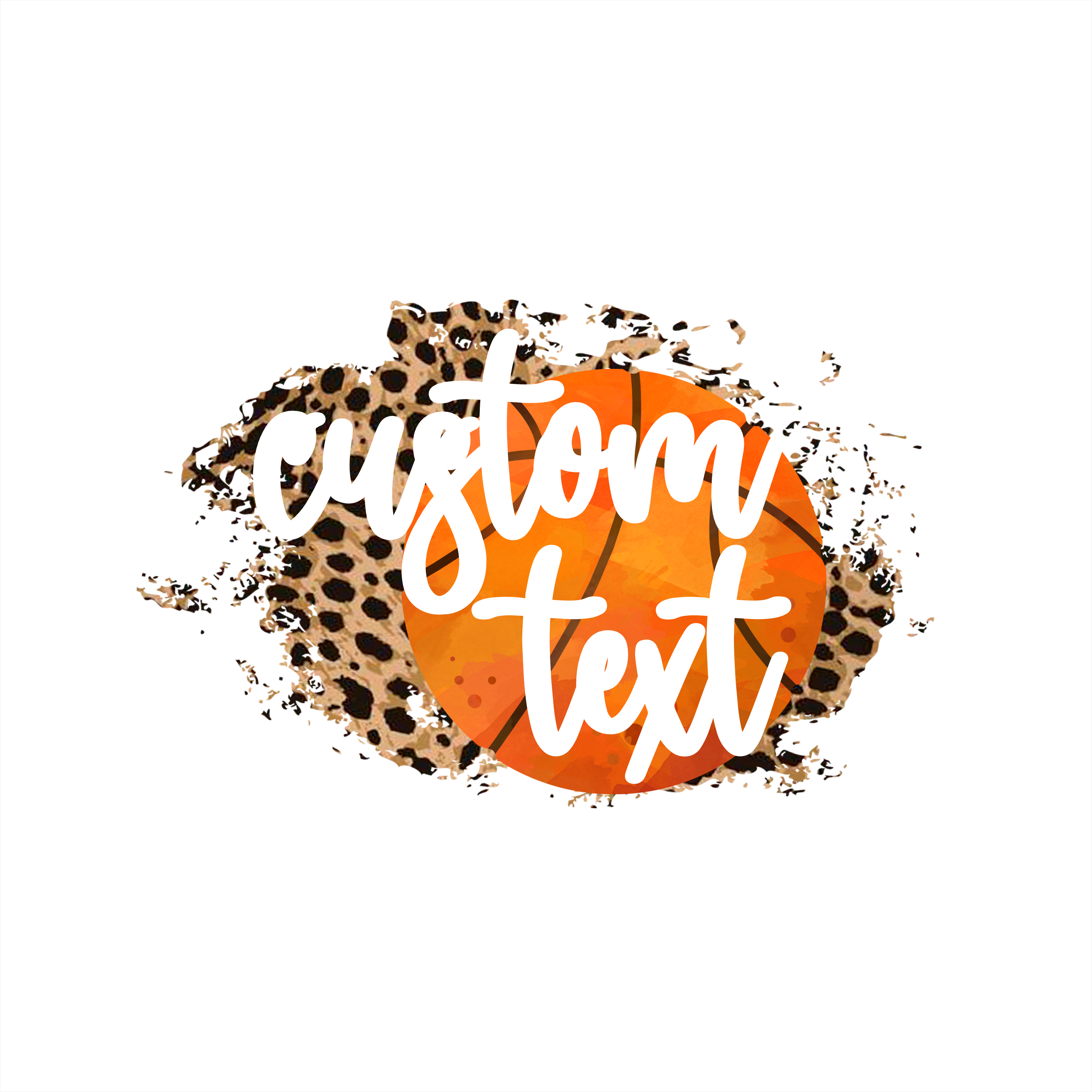 (s334-C3) Basketball Leopard Team Mom Custom Text