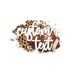 (s334-C5) Football Leopard Team Name Mom Custom Text
