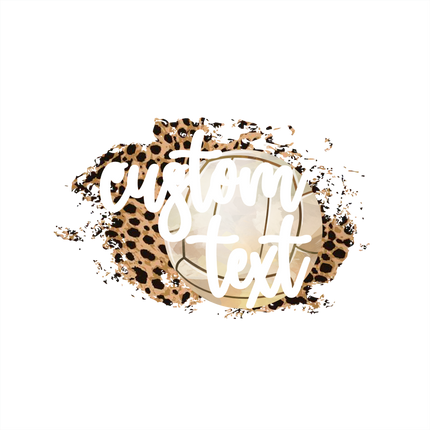 (s334-C6) Volleyball Leopard Mom Team Name Custom Text