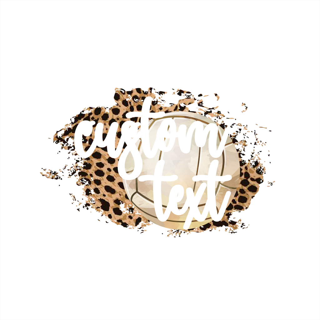 (s334-C6) Volleyball Leopard Mom Team Name Custom Text