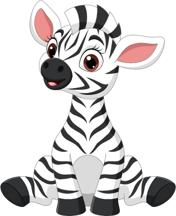 (s337-2-1F) Sitting Zebra