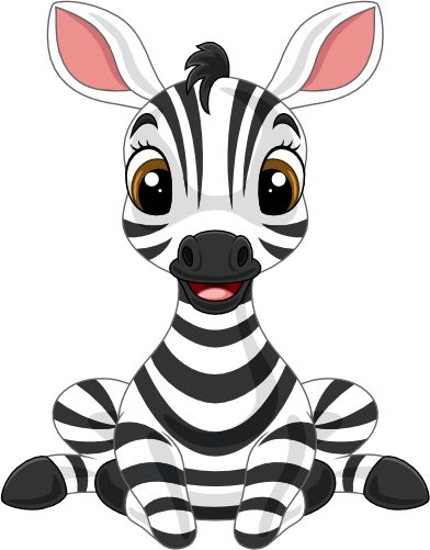 (s337-2-3I) Sitting Zebra