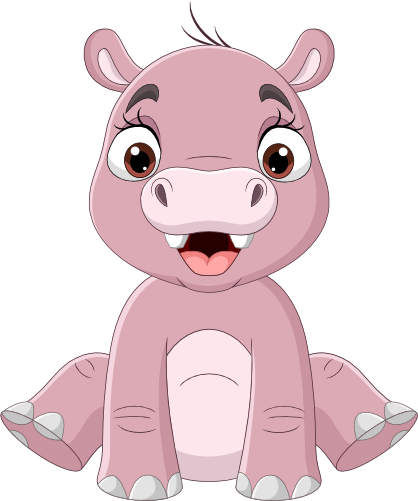 (s337-2-1M) Baby Hippo Sitting