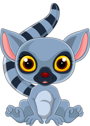 (s337-2-3N) Baby Ring Tail Lemur