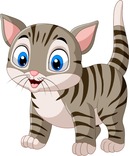 (s337-4-1P) Tan Striped Cat Kitten