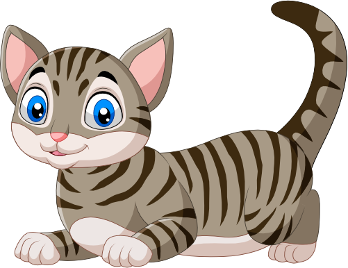 (s337-4-1Q) Tan Striped Cat Kitten