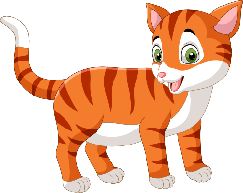 (s337-4-1X) Orange Striped Cat Kitten