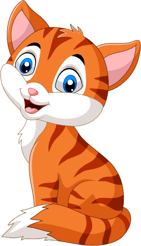 (s337-4-1Y) Orange Striped Cat Kitten