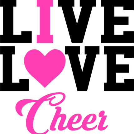 (s140-03-I) Live Love Cheer I Heart