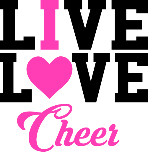 (s140-03-I) Live Love Cheer I Heart
