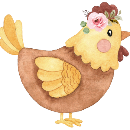 (s034-1-P) Chicken Flowers