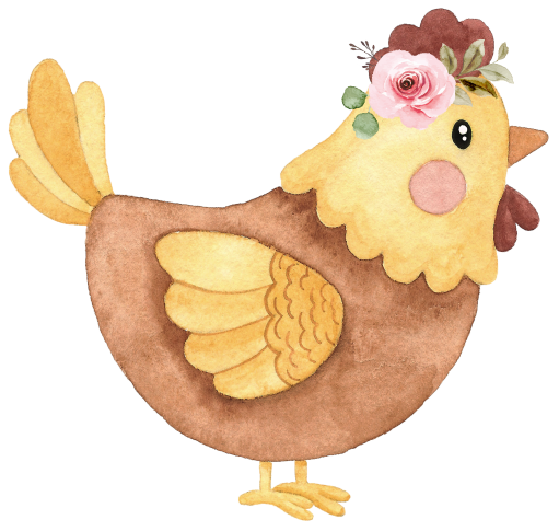 (s034-1-P) Chicken Flowers