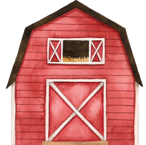 (s034-3-B)  Red Barn Windmill