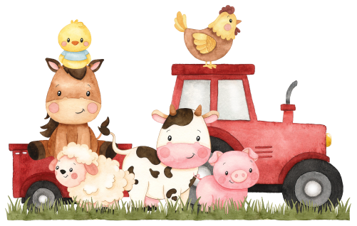 (s034-04-A)  Red Tractor Farm Animals 1, 2 Any Age