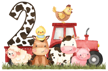 (s034-04-A)  Red Tractor Farm Animals 1, 2 Any Age