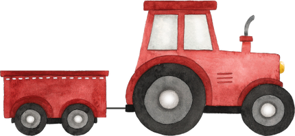 (034-04-B)  Red Tractor