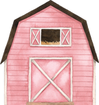(s034-5-B)  Pink Barn Windmill