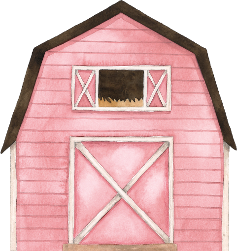(s034-5-B)  Pink Barn Windmill