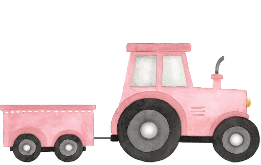 (034-06-B) Pink Tractor