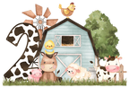 (s034-7-A)  Blue Barn Farm Animals 1, 2 Any Age