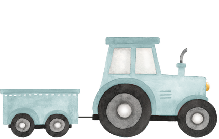 (034-08-B) Blue Tractor