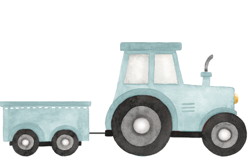 (034-08-B) Blue Tractor