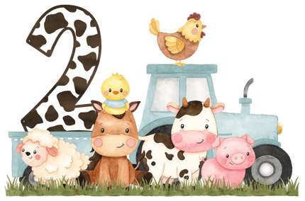 (s034-08-A)  Blue Tractor Farm Animals 1, 2 Any Age