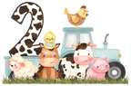 (s034-08-A)  Blue Tractor Farm Animals 1, 2 Any Age
