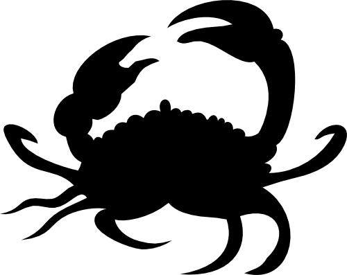 (s341-A) Crab Silhouette