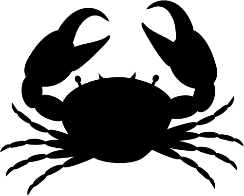 (s341-I) Crab Silhouette