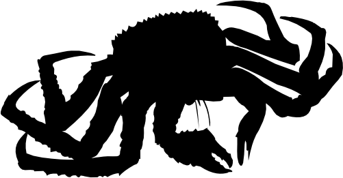 (s341-J) Crab Silhouette