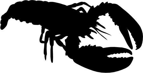 (s341-O) Lobster Silhouette