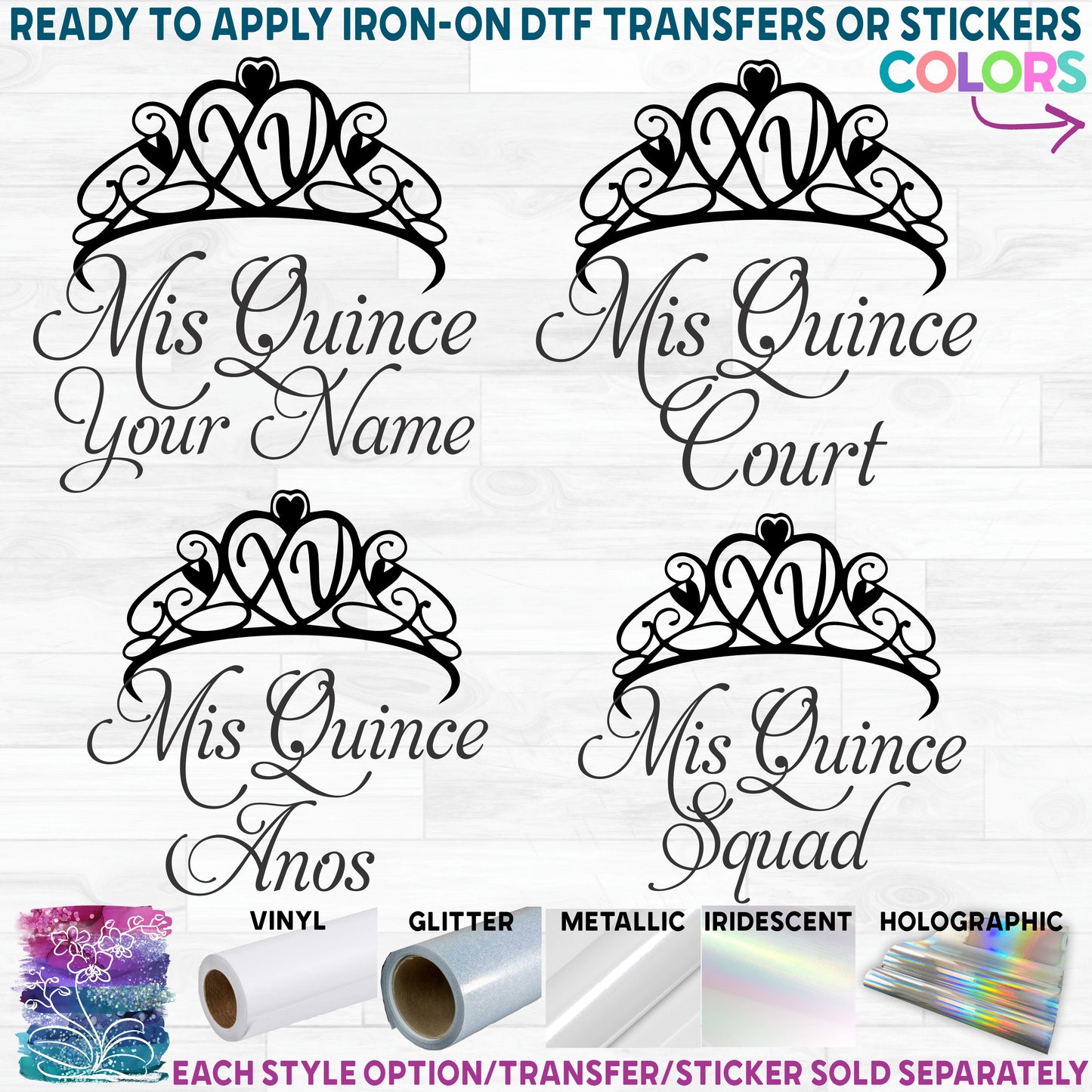 (s342-4) Mis, Quince, Quinceañera, Squad, Court Name