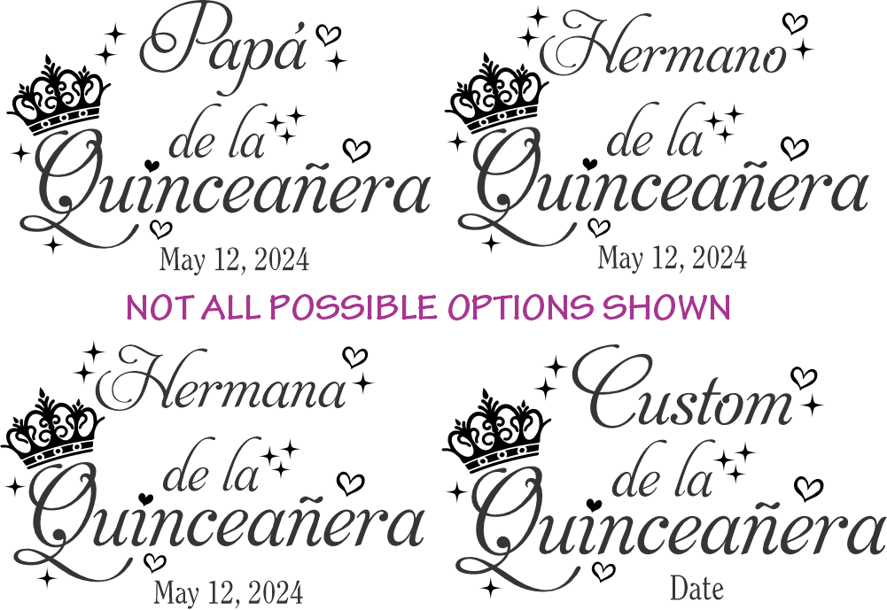 (s342-8B) Mama Papa de la Quinceañera Custom Family