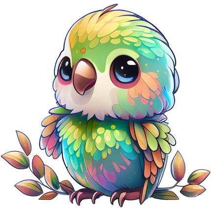 (s343-2-C) Colorful Parrot
