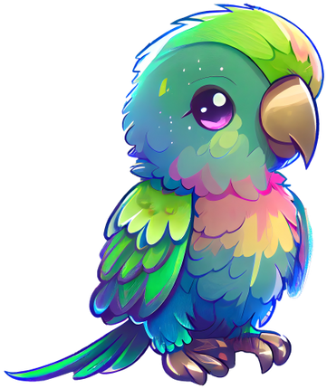 (s343-2-D) Colorful Parrot